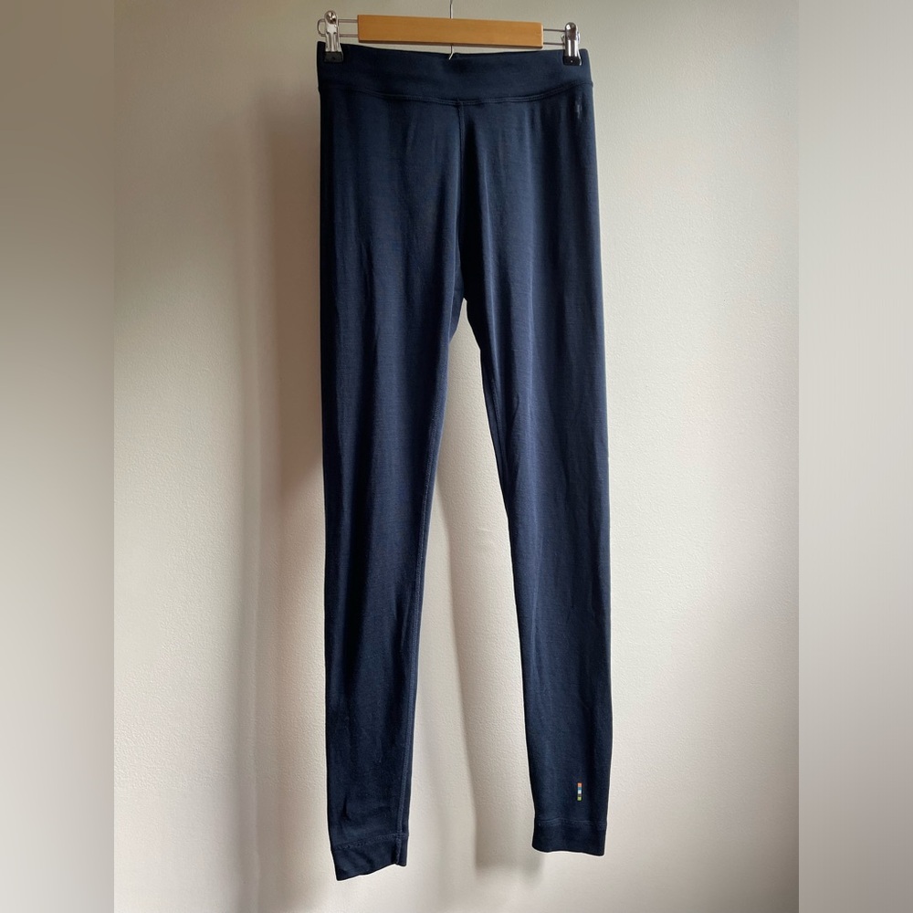 Smart Wool Navy Leggings / Base Layer Size Medium - Picture 5 of 11